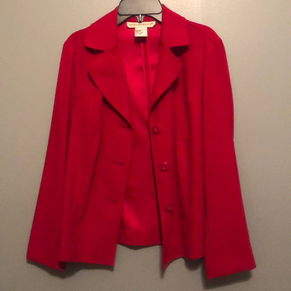 Red button jacket